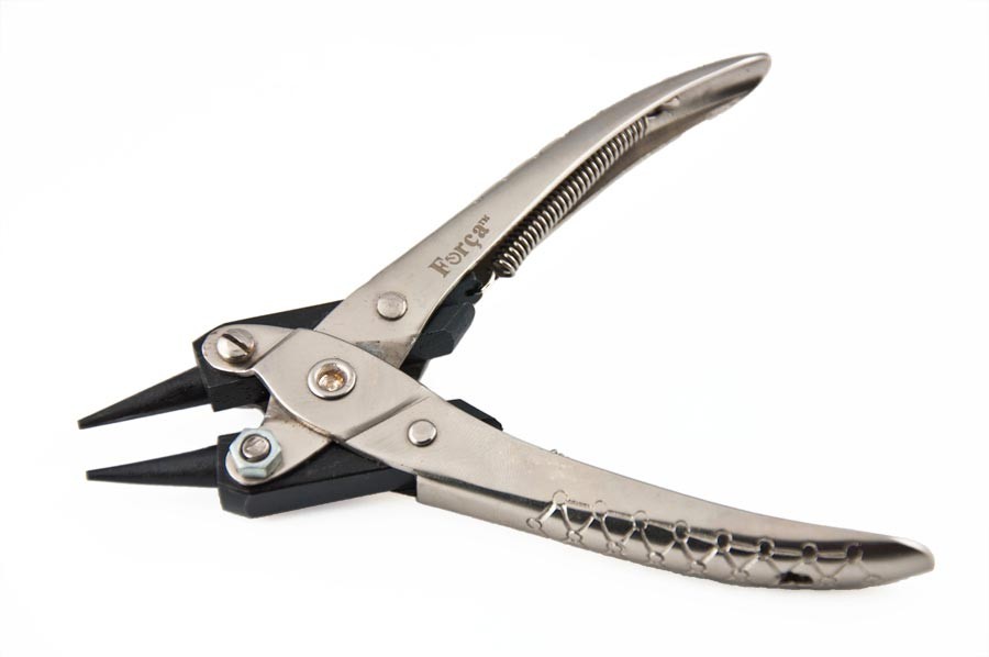Forca RTGS-285-B Jewelry Parallel Flat Nose Pliers Brass Lined Jaws